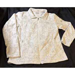 Columbia Full Zip Fleece Jacket Women's Size XXL Pockets Hiking Fitted EUC